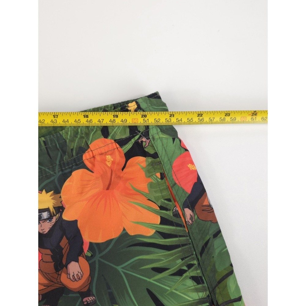 Naruto Shippuden Mens 2XL Swim Trunks Floral Tropical Board Shorts - Picture 5 of 8